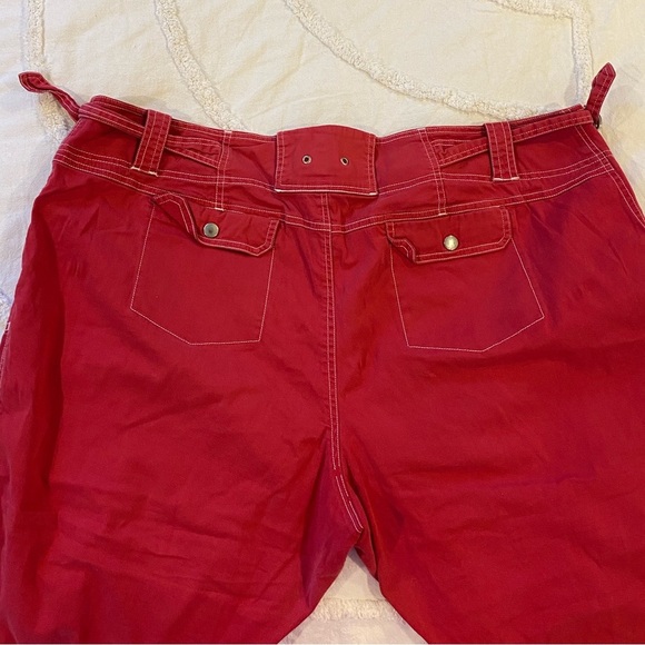 MXM Retro Red&White Carpenter Style Capris Size 24 - Picture 8 of 12